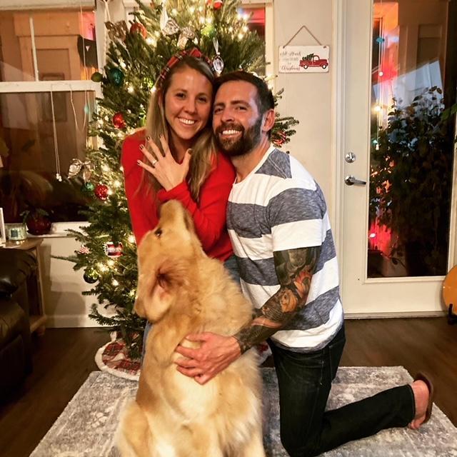 When he popped the question!