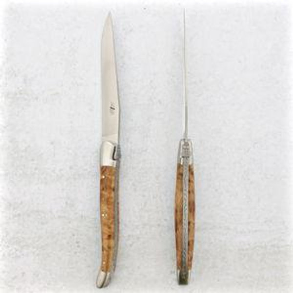 Forge de Laguiole Thuya Burl Steak Knives - Set of 2