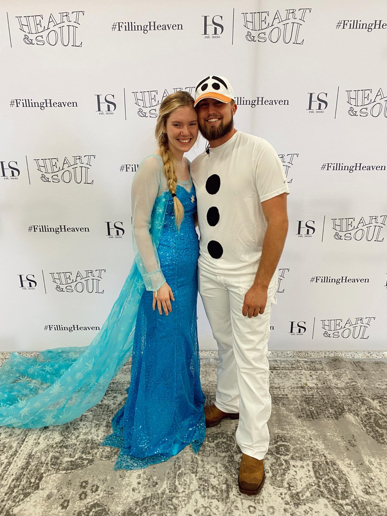 Elsa and Olaf for the Fall Festival at Heart and Soul! We may have stayed up all night making Micah’s costume, and it definitely looks like it!