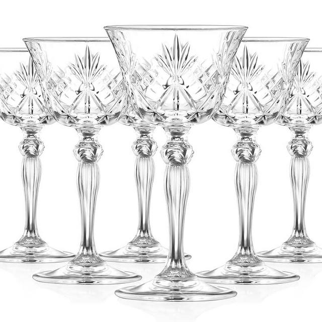 Barski Coupette Cocktail Glasses - Coupe Martini Glass - Set of 6 - Stemmed Drinkware - 5 Oz. - European Glassware