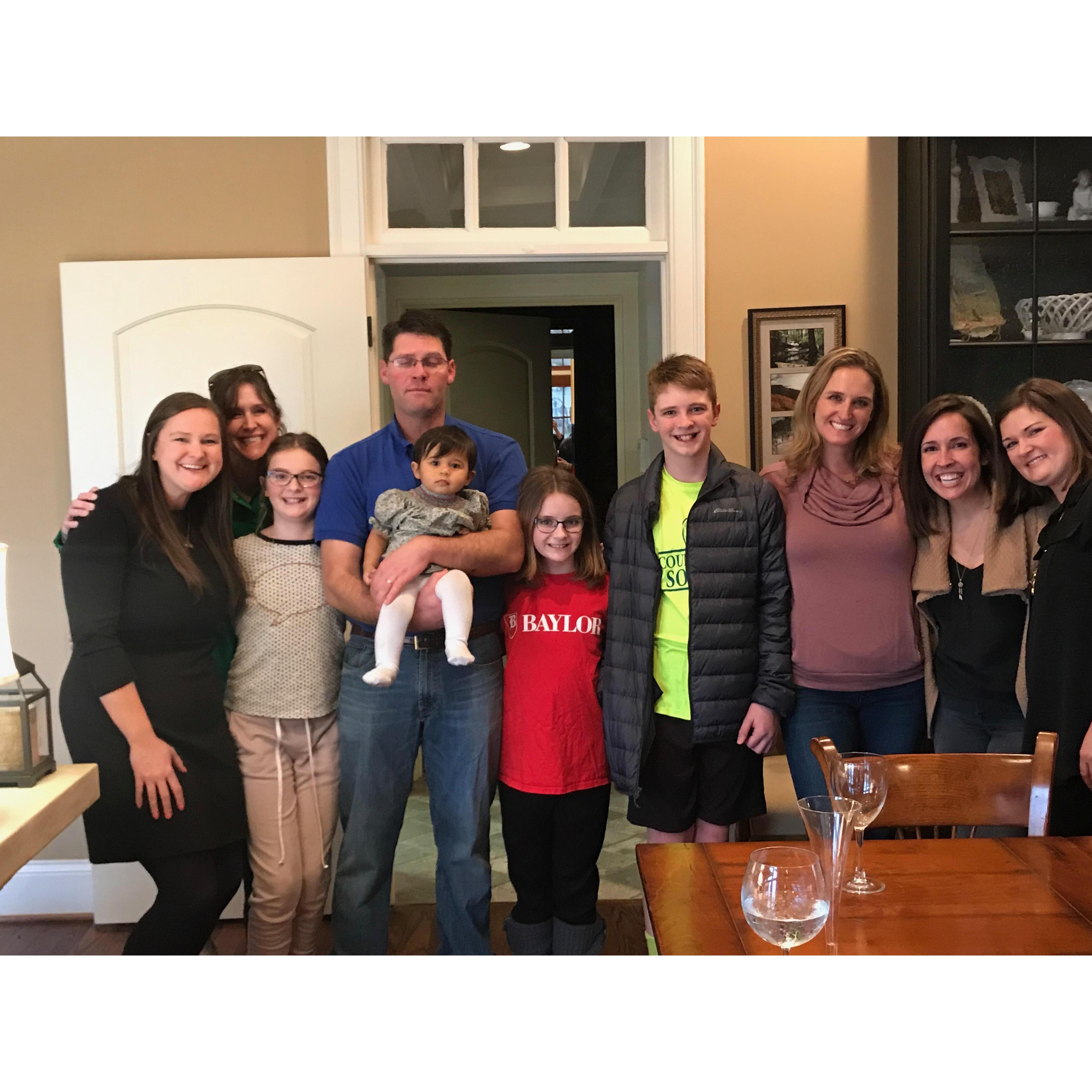 Hailey with just a few of many cousins!