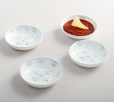 Chambray Tile Stoneware Dip Bowls (Set of 4)
