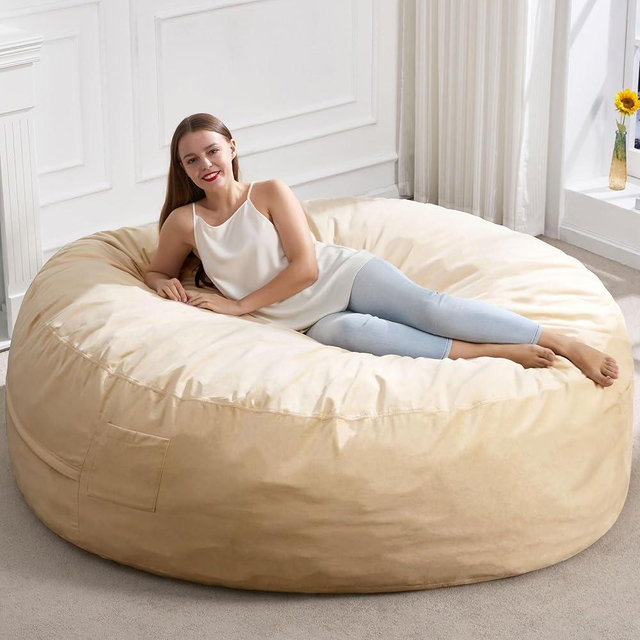 Hobestluk Bean Bag Chair 6Ft Giant Bean Bag Chairs for Adults Large Bean Chairs with Removable Cover,Big BeanBag Chairs for Living Room, Bedroom