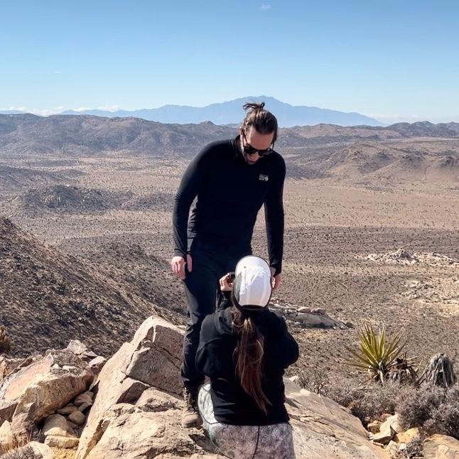 Evan's proposal in Joshua Tree