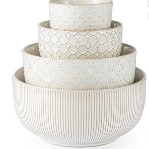 Ceramic Mixing Bowls Set of 4