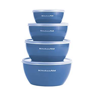 Kitchenaid Prep Bowls with Lids, Set of 4, Ocean Blue - KC176OSSBA
