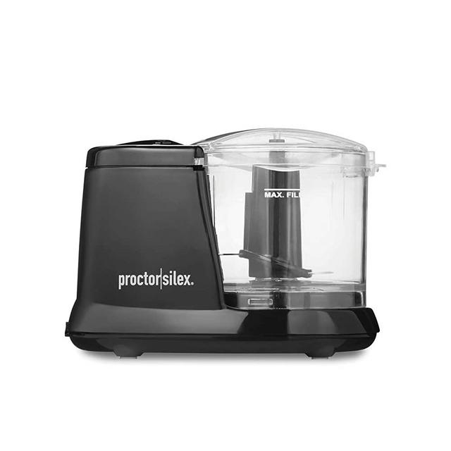 Proctor Silex Durable Mini Food Processor & Vegetable Chopper to Chop, Puree & Emulsify, 1.5 Cup, Black