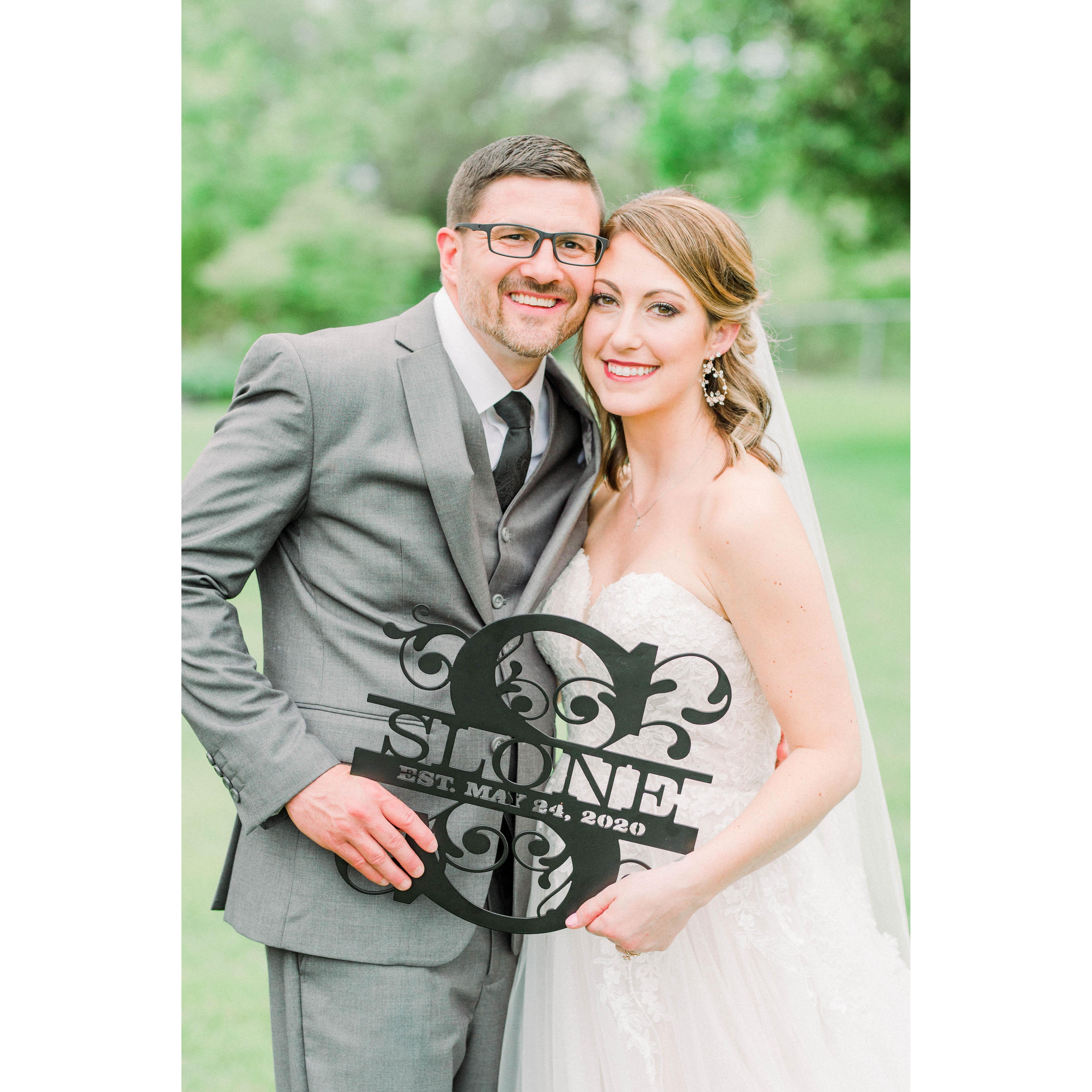 Our videographer surprised us with this sign on our wedding day! Where we weren't sure if we could continue on our date, we had nothing made with it! So, this gift was such a wonderful surprise!