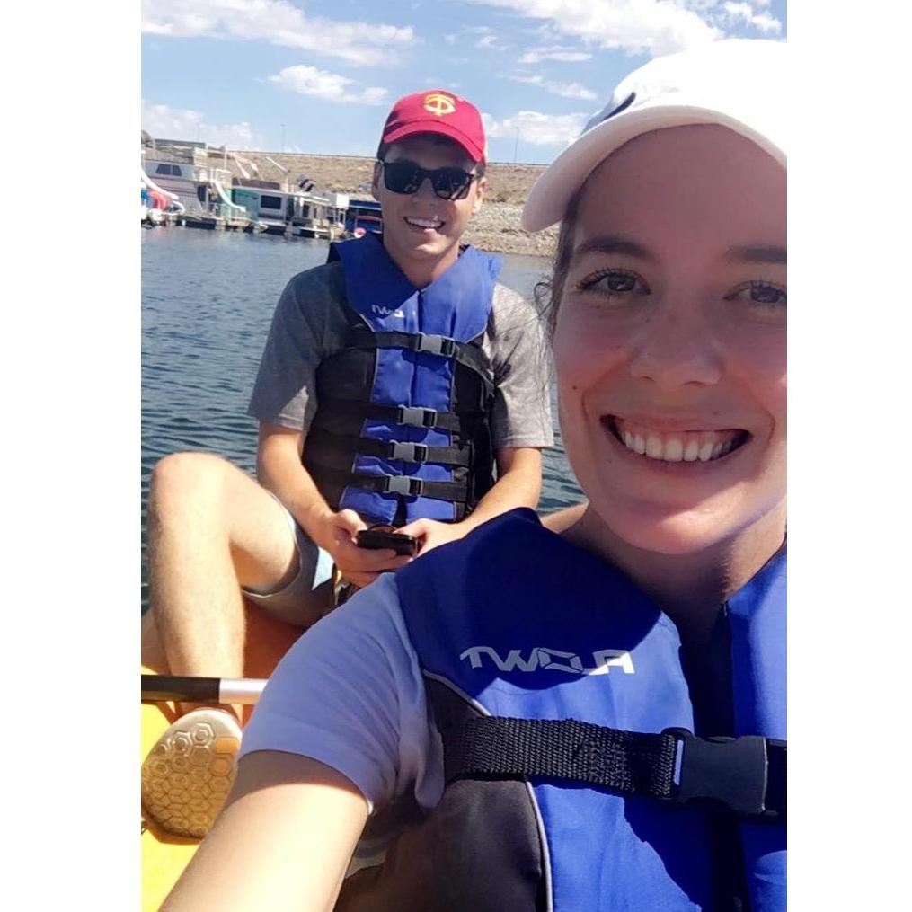 Kayaking on Lake Pleasant in the Arizona heat