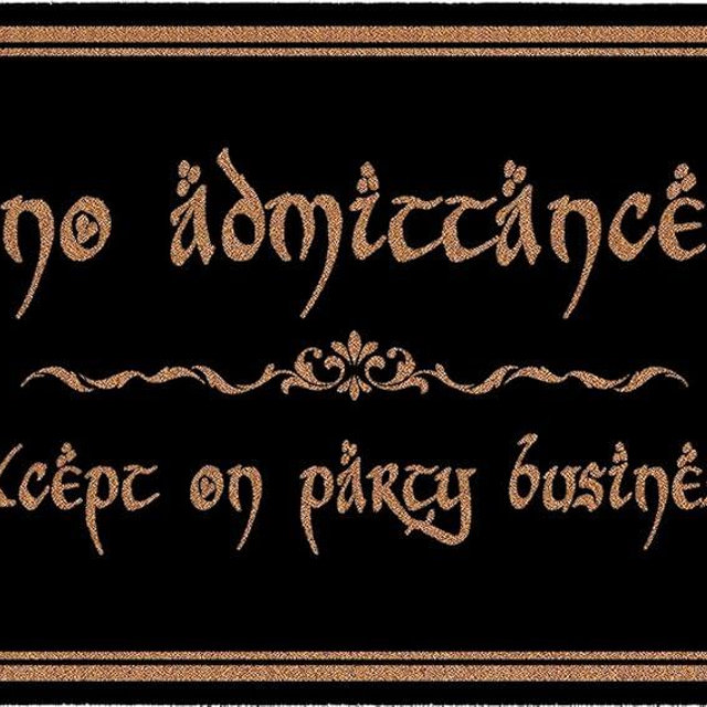 No Admittance Except On Party Business Doormat, 30x17 Inch, Funny Welcome Door Mat, Perfect for Front Door and Entryway, Indoor Outdoor Mat, Non-Slip PVC Backing, Easy to Clean