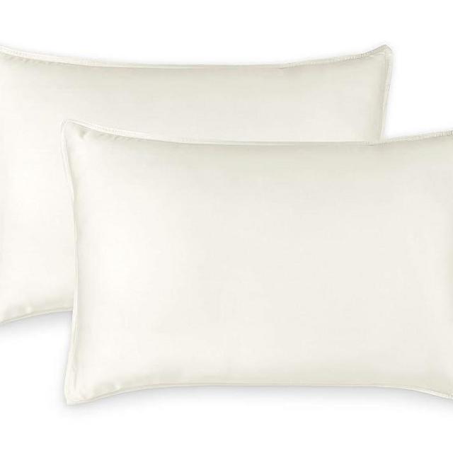 PURE BAMBOO Queen Pillowcase 2pc Set (20x30 inch) - Genuine 100% Organic Bamboo Viscose, Luxuriously Soft & Cooling, Double Stitching, Envelope Closure (2 Queen Pillowcases, Ivory)