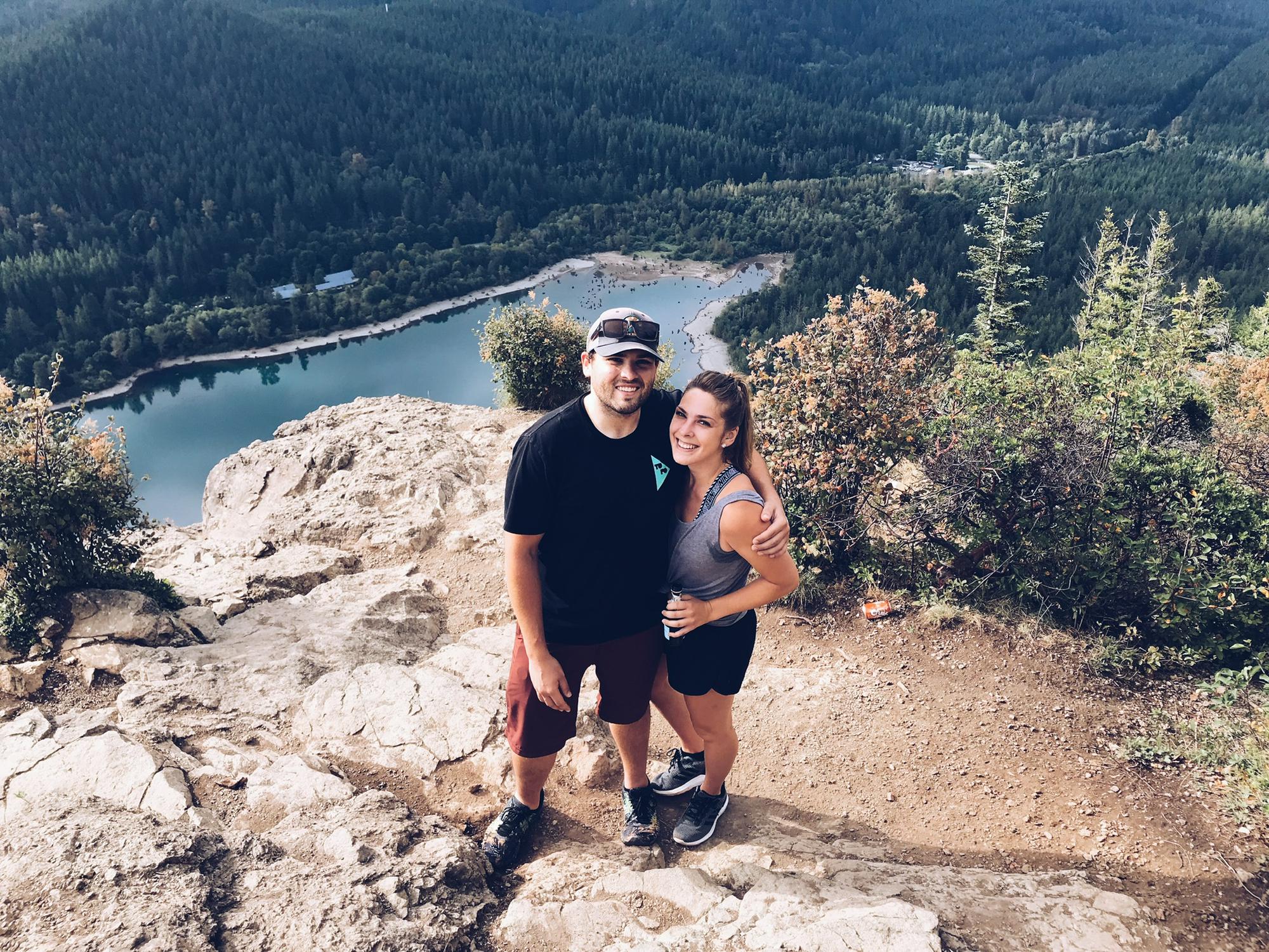 Alex and I found this 3.5 mile uphill hike in Washington and celebrated with champagne and trying to not be dizzy