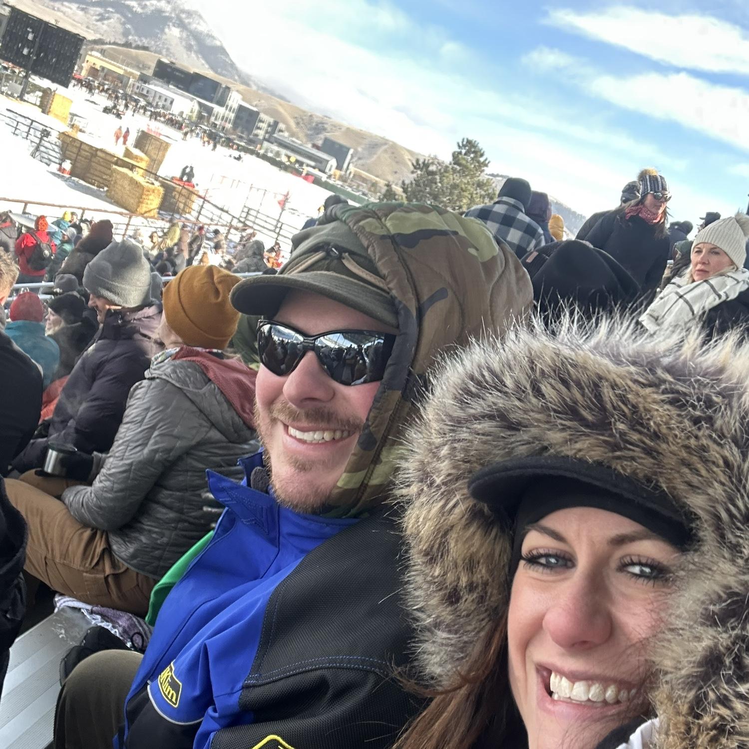 Pro skijoring competition in Bozeman! The high was 9 degrees that day!