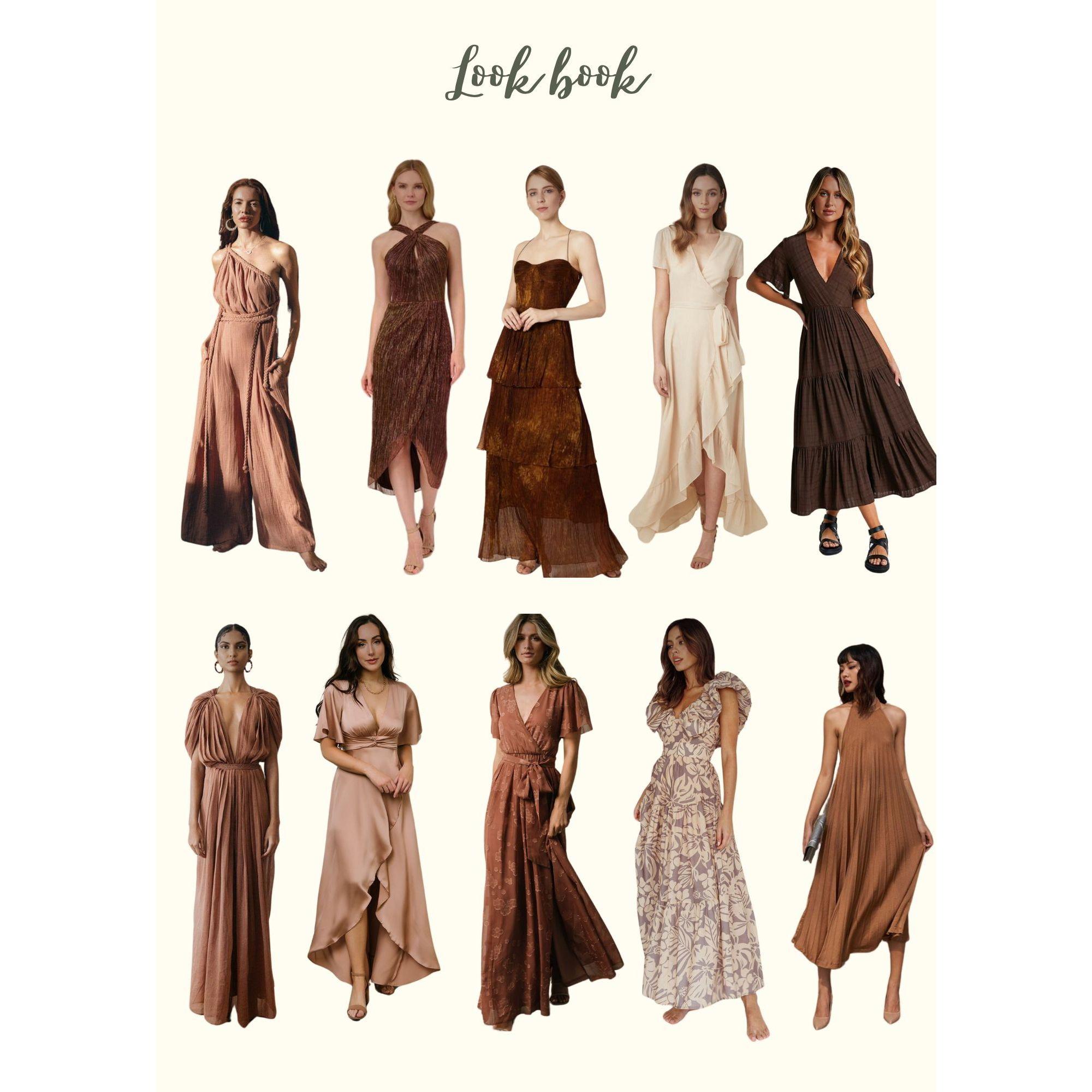 Brown tone dresses