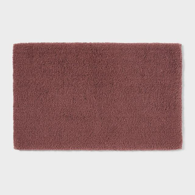 21"x34" Spa Plush Bath Rug Dark Mauve - Threshold™