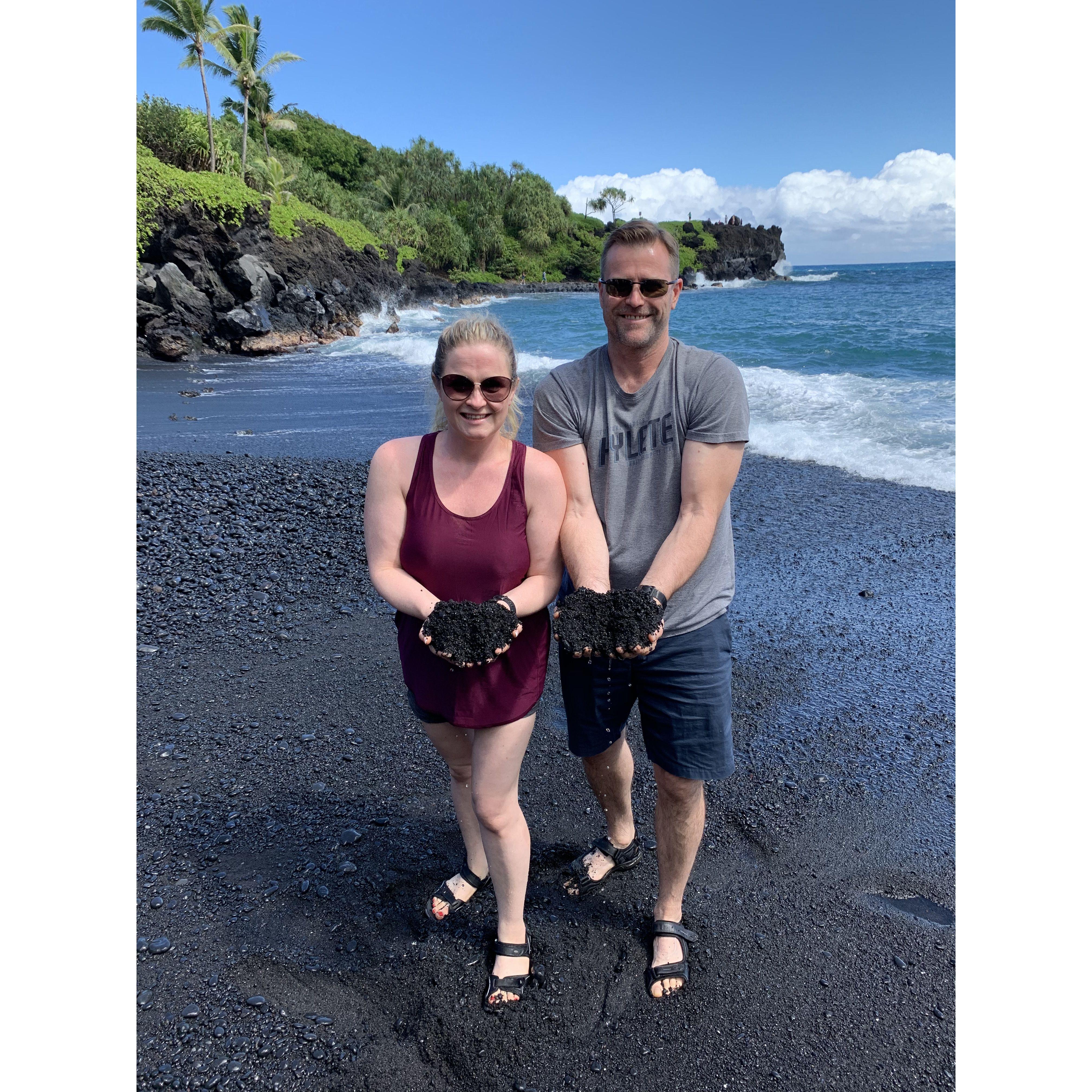 Black beach Maui 