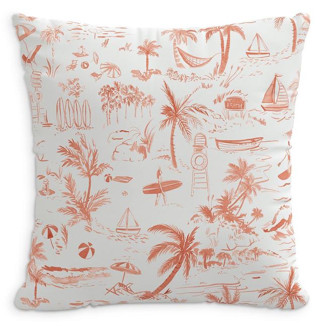 Cloth & Company The Beach Toile Decorative Pillow, 20" x 20"