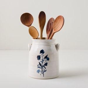 Lila Floral Utensil Crock