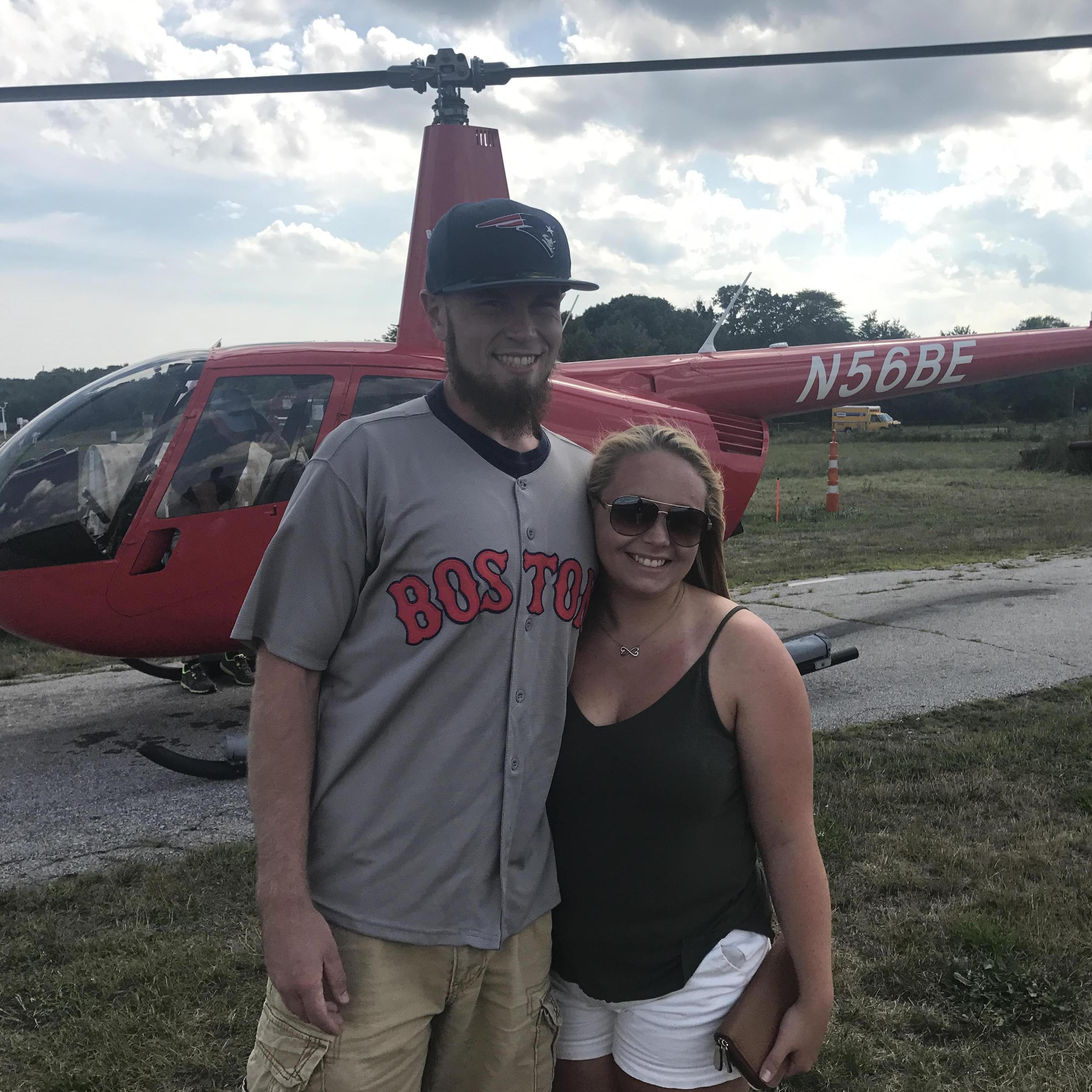 Our first vacation to Newport and our first time riding in a helicopter!