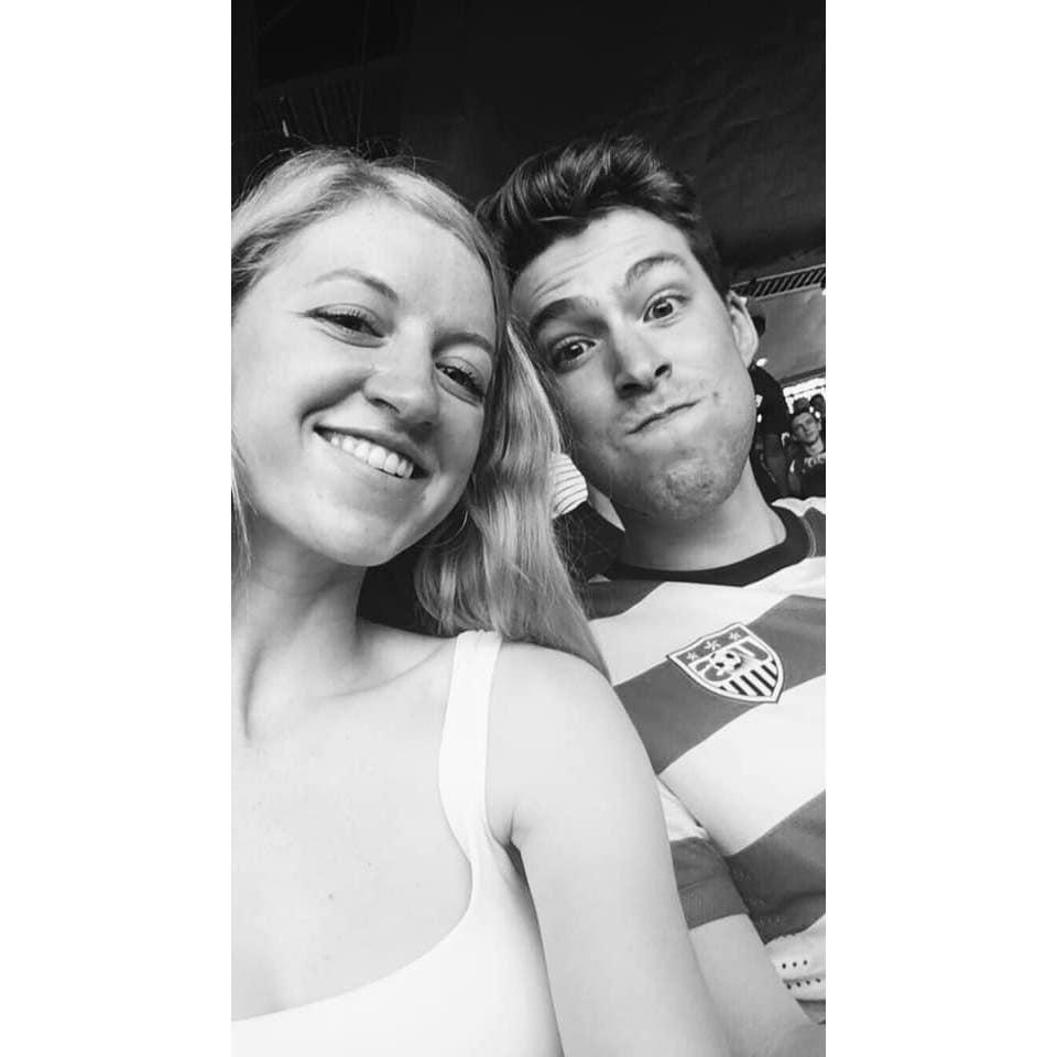 Watching a soccer game that was hosted at Fenway Park, summer 2019
