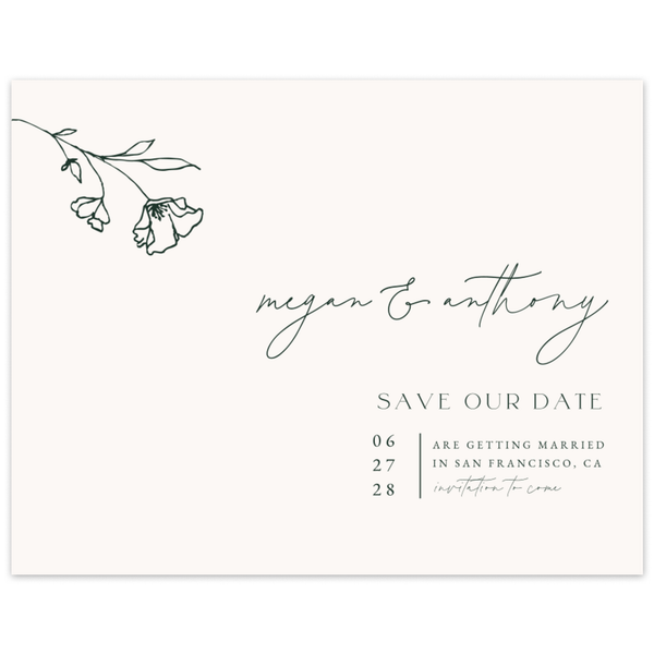 Varnell Landscape | Off-White | Zola Save The Dates