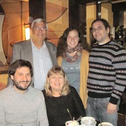 With the Sykora family in celebration of Eveline's birthday, December 2015.