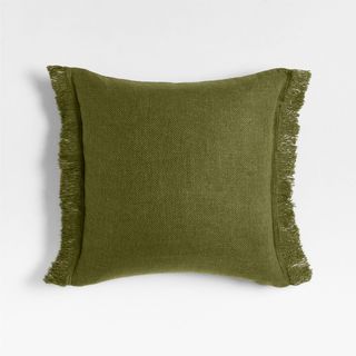 Casual Textured Fringe Square Throw Pillow Cover