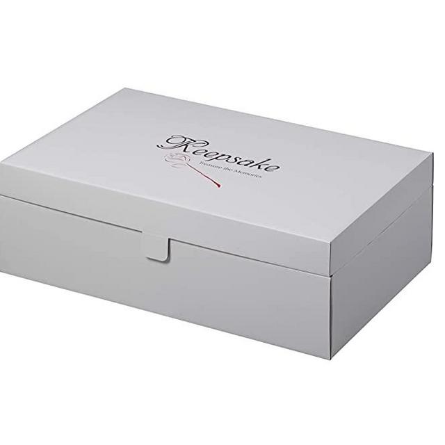 Foster-Stephens Extra-Large White Wedding Dress Preservation Kit | Stylish Wedding Gown Garment Storage Box | Closet Storage Organizer for Quilts, Gowns, Dresses, Family Heirlooms (White, Extra-Large)