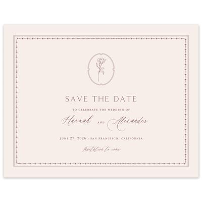 Acorn, Brown Wedding Digital Save the Date - Piran Landscape