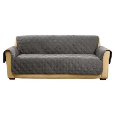Sure Fit Quilted Pet Furniture Cover in Taupe