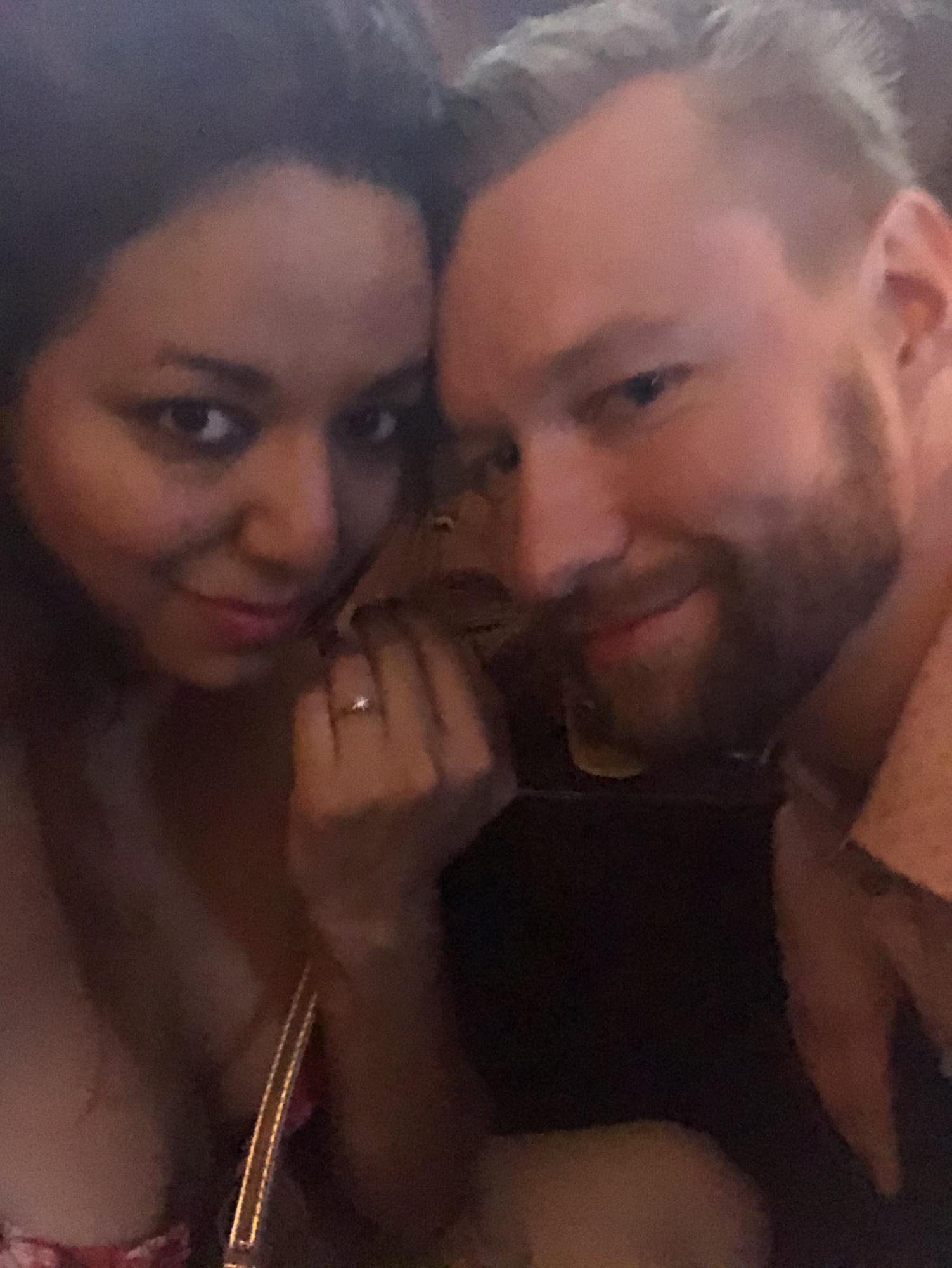 Right after the proposal during "cigarettes after sex" concert