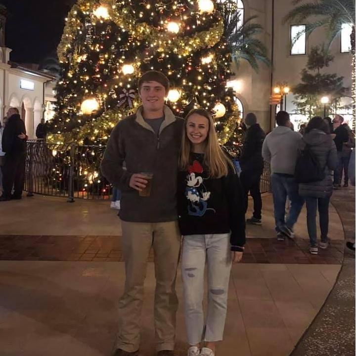 Taking in the magic at Disney Springs for Kylie's 21st birthday trip.