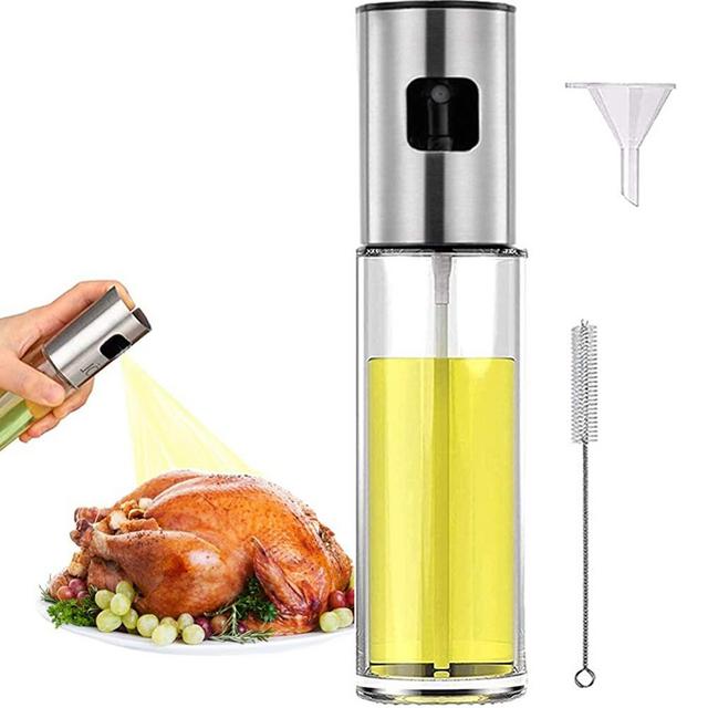 Oil Sprayer Mister for Cooking Olive Oil Spritzer for Air Fryer Vinegar Vegetable Oil Dispenser Portable Mini Kitchen Gadgets for Salad/Baking/Grilling/BBQ