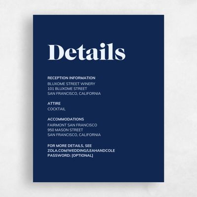 Navy, Blue Wedding Enclosure - Everett
