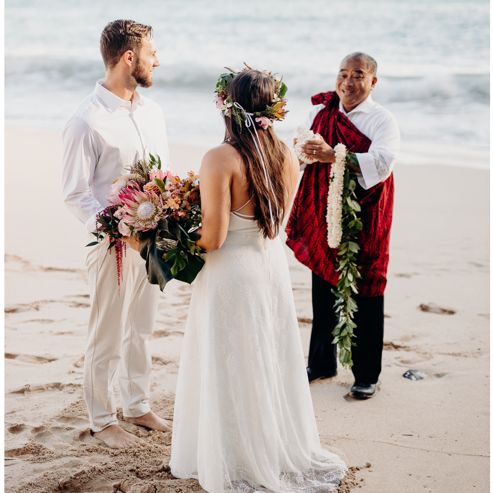 March 2022 - Makapu'u Beach, Hawai'i. Carla & Patrick got eloped/married at Makapu'u Beach in Waimanalo! It was the perfect day :)
