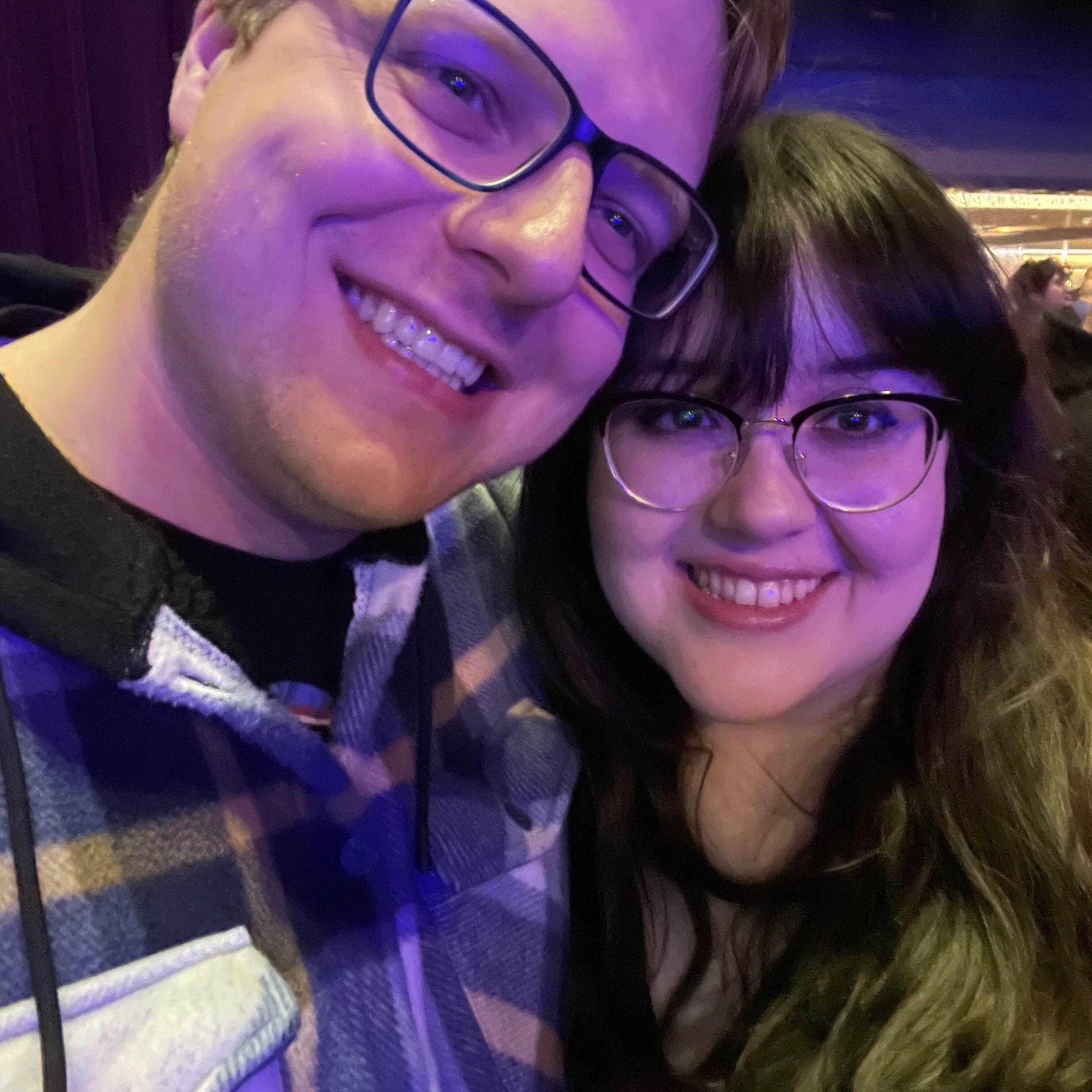 Brandon and Valeria at the Spiritbox concert