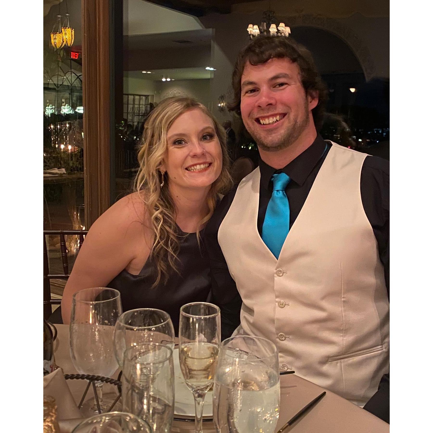 Our first wedding together