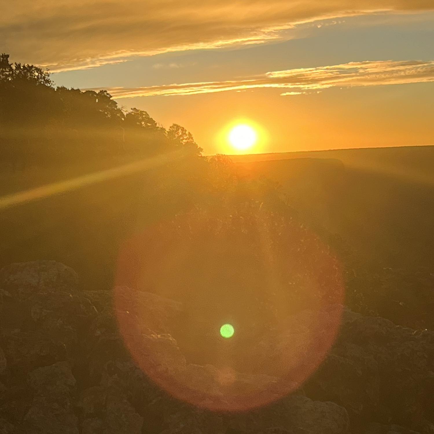 The beautiful sunset over the canyon!