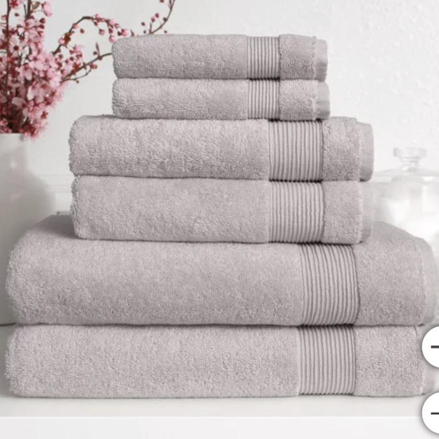 Turkish Towels Signature Towel Sets light grey set of 6