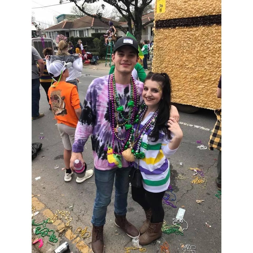 A Mardi Gras Moment during our LSU years