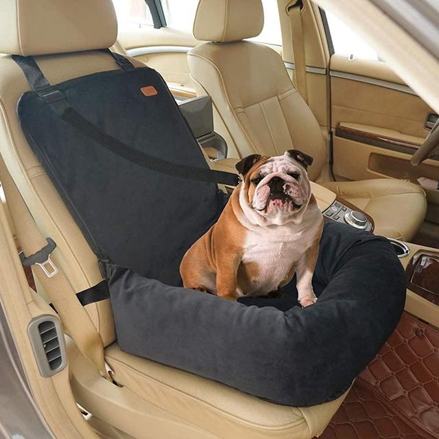 Dog Car Seat Pet Booster Seat Pet Travel Safety Car Seat,The Dog seat Made of Materials is Safe and Comfortable, and can be Disassembled for Easy Cleaning(Solid Black)