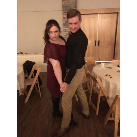 Goofing around at Hayley's Wedding