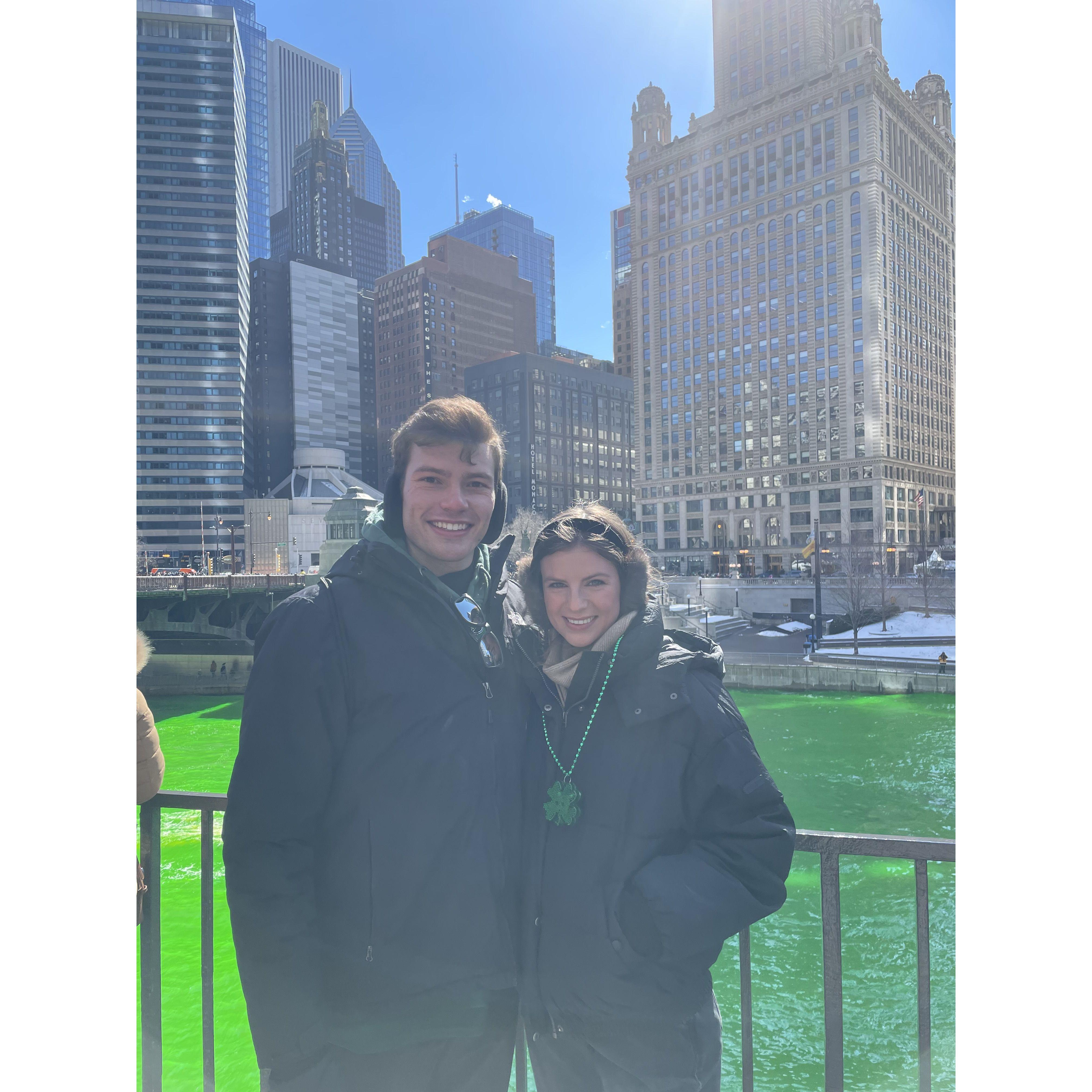 Chicago green river for Kyle's bday - March 17, 2022