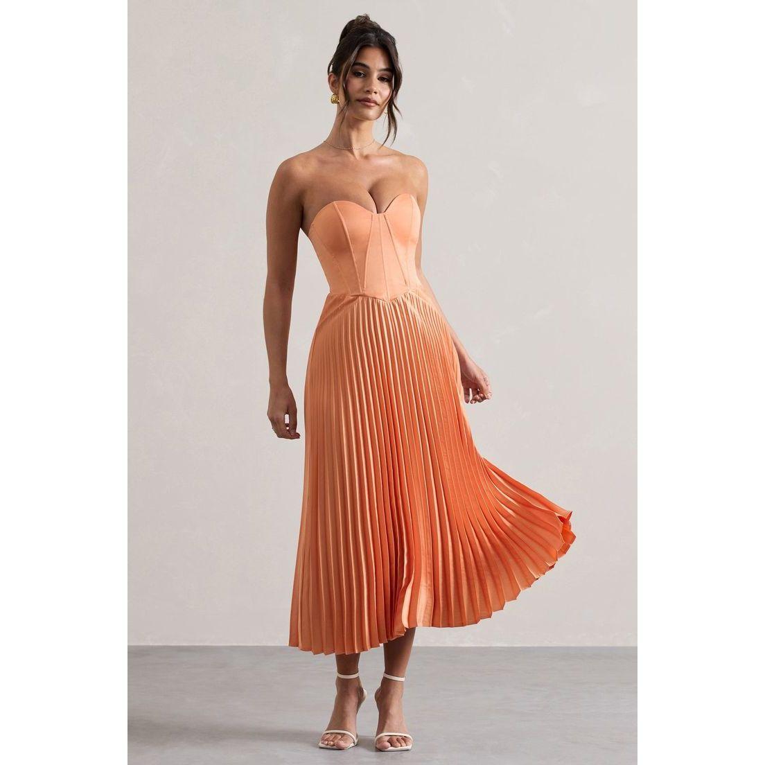 peach semi formal dress