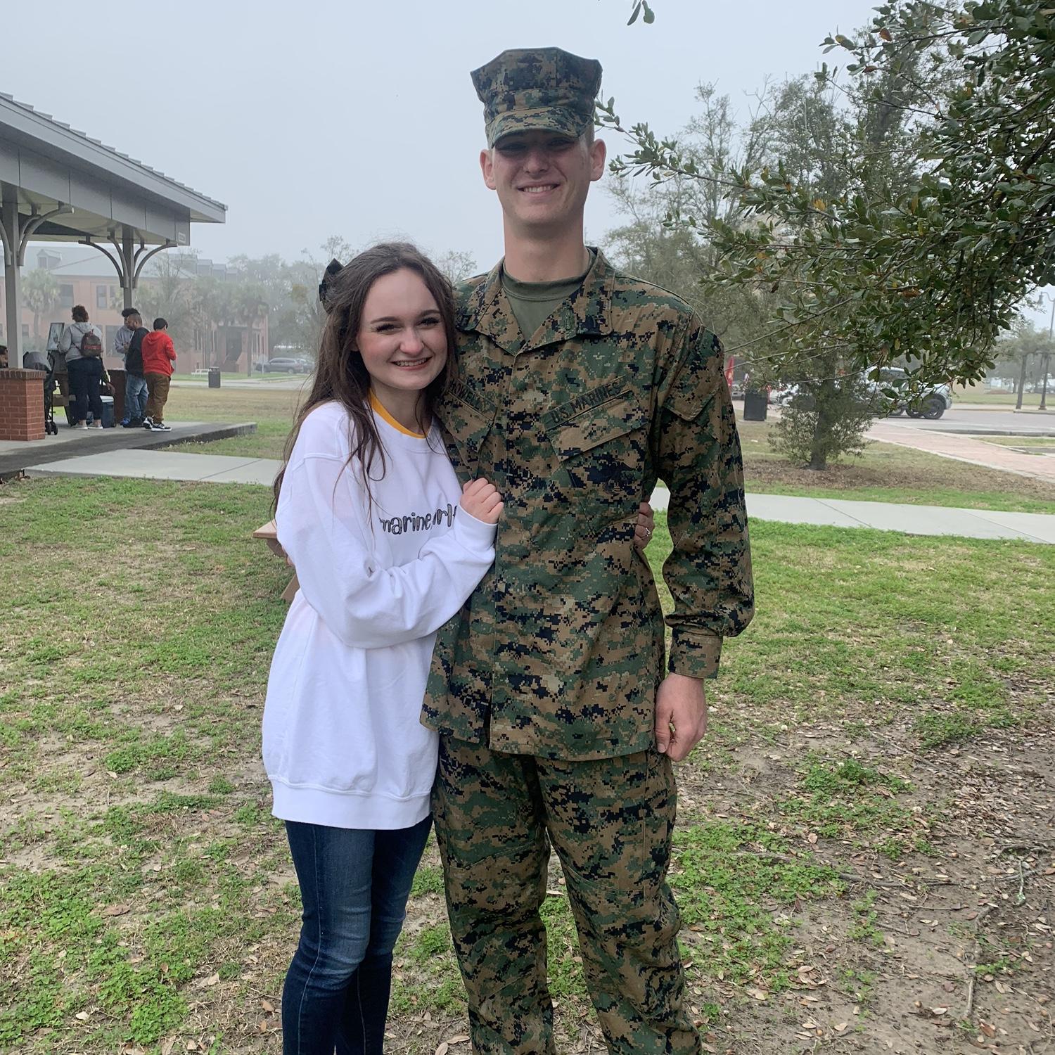 Our long awaited reunion. Family Day on Parris Island to celebrate his earned title of United States Marine!