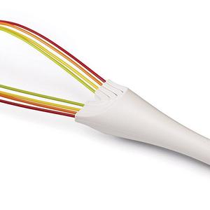 Joseph Joseph 20073 Twist Whisk 2-in-1 Balloon and Flat Whisk Silicone Coated Steel Wire, 11.5-Inch, Multicolored
