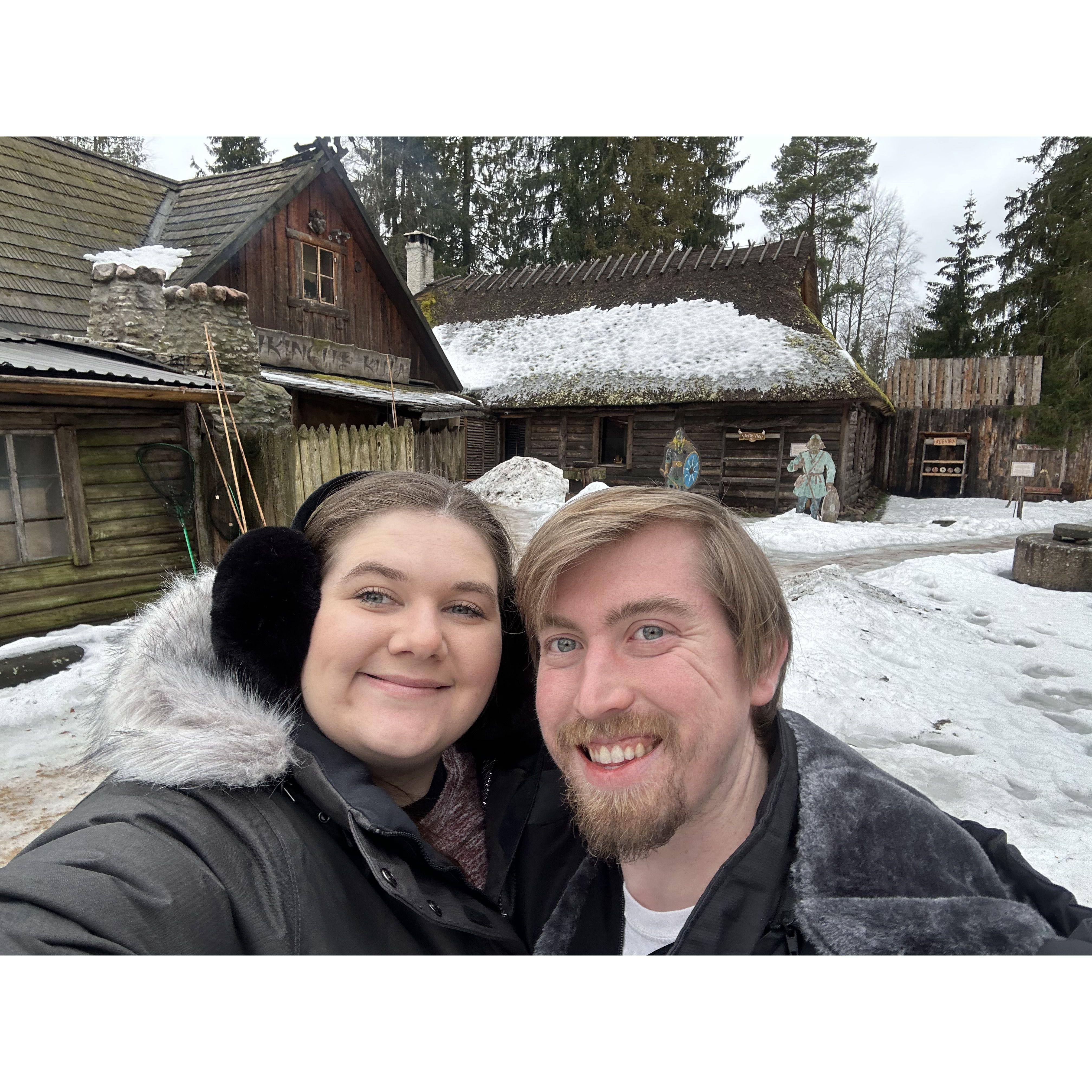 Talinn, Estonia may be the most southern place we went on this trip but it was still very cold!