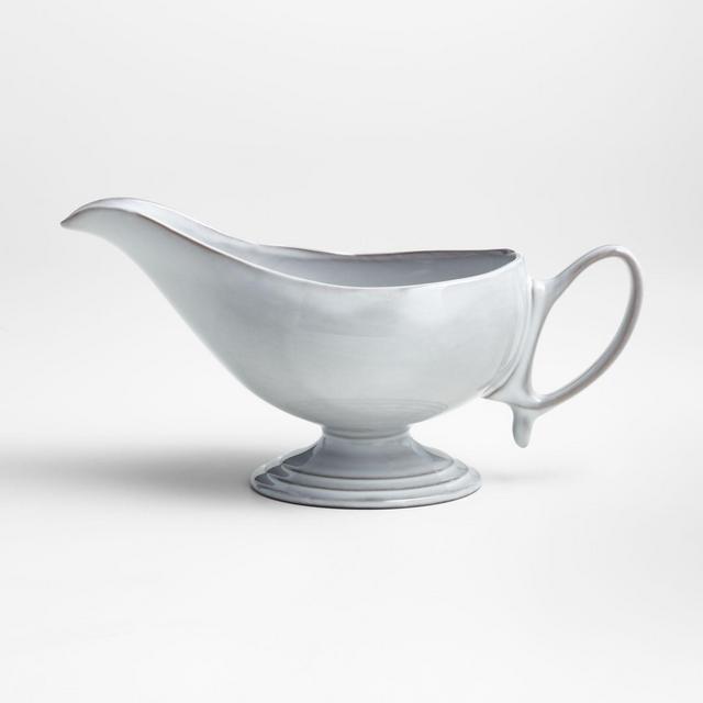 Lira White Porcelain Gravy Boat