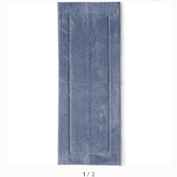 Cotton Non-skid Small Bath Rug 23x59”