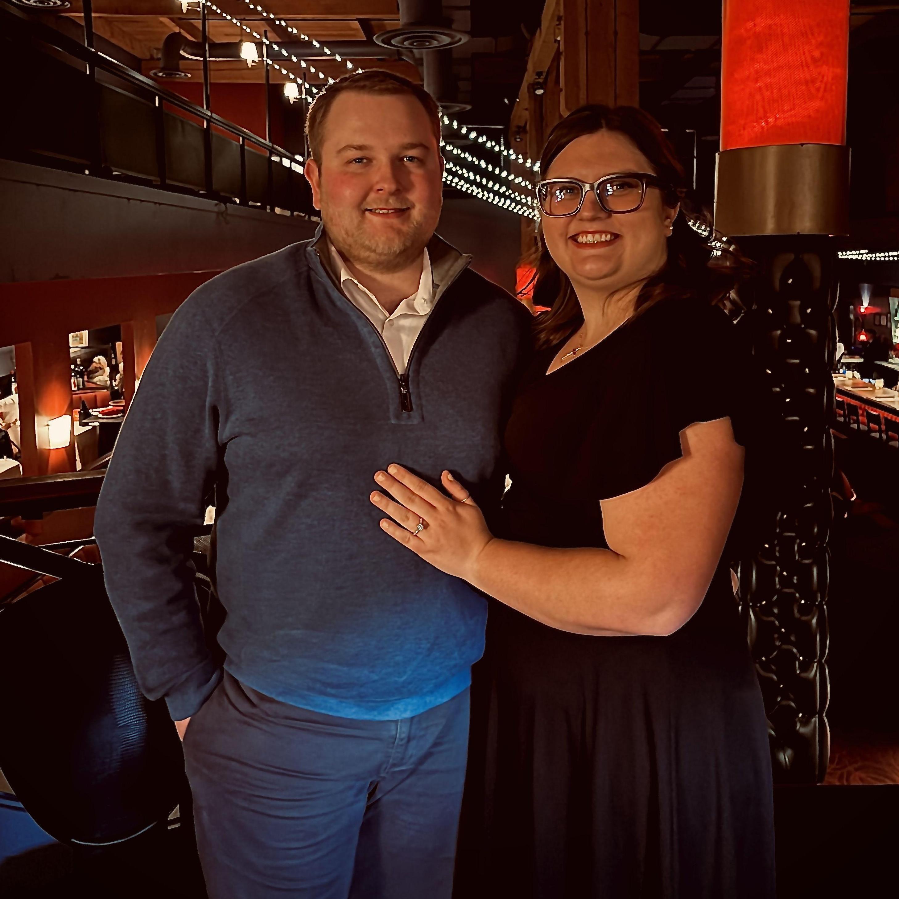 Our engagement dinner!